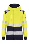 FR HI-VIS Sweatjacke für Damen mit Kapuze 1/1 Arm - PFAS + metallfrei