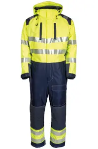FR HI-VIS Winteroverall mit Kapuze - metallfrei