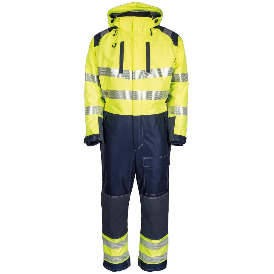 FR HI-VIS Winteroverall mit Kapuze - metallfrei