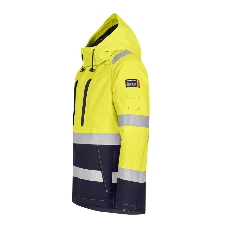 FR HI-VIS Winterjacke mit  Kapuze - Metallfrei