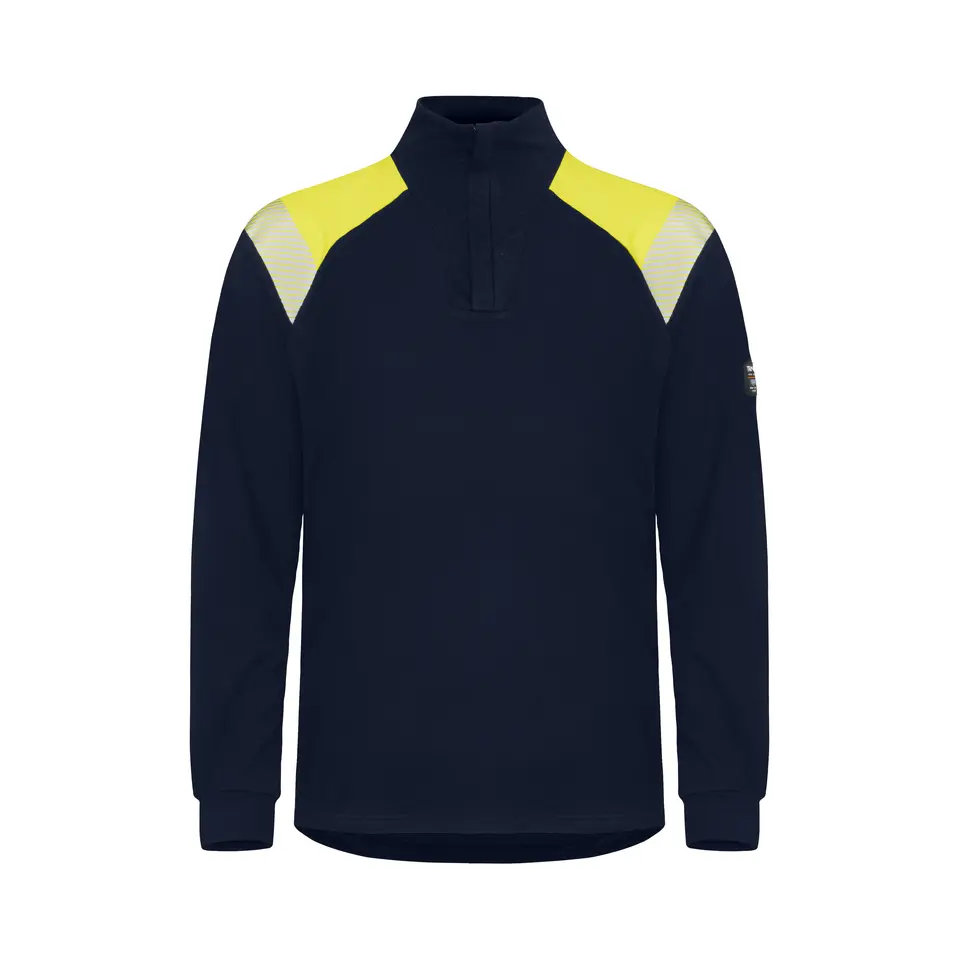 Flamskyddad half-zip T-shirt l.ä.